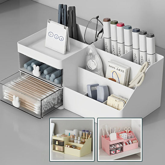 Organiseur de bureau  en plastique Rose