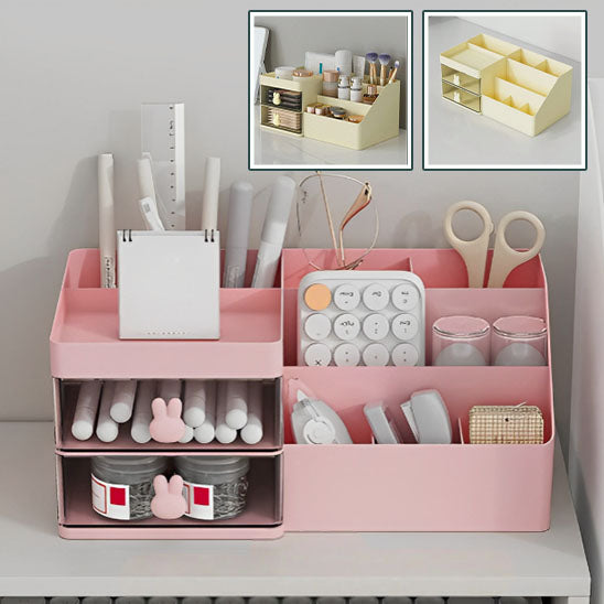 Organiseur de bureau  en plastique Rose